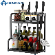  Factory Popular Stainless Steel Kitchen Storage Shelf / Rack Canister Countertop Shelf Kitchen Spice Rack for Seasoning Bottles Storage Holder
