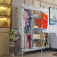  Modern Simple Wardrobe Household Fabric Folding Cloth Ward Storage Assembly King Size Reinforcement Combination Simple Wardrobe (FW-34B)