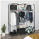  Modern Simple Wardrobe Household Fabric Folding Cloth Ward Storage Assembly King Size Reinforcement Combination Simple Wardrobe (FW-35B)