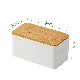  Plastic Stackable Storage Box Sundries Sorting Box with Wooden Cover