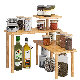  Kitchen Corner Shelf Countertop Organizer Adjustable Spice Rack Corner Display Rack Shelf Cabinet Corner Rack