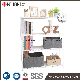  Adjustable 4 Tiers Performated Metal Rack Shelf for Home Storage, Powder Coated in White Finish