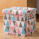  Multifunctional Folding Storage Ottoman Linen Fabric Footrest Coffee Table Toy Box Chest for Bedroom and Living Room