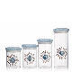 Custom Pattern Fabric Lid Storage Glass Bottle
