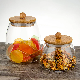  Kitchen Storage High Borosilicate Airtight Glass Jar with Acacia Wood Lid