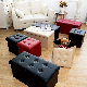  PU Leather Storage Ottoman and Foldable Ottoman Storage for Furniture