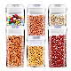  BPA-Free Airtight 6-PCS Plastic Sealed Cans Kitchen Transparent Food Storage Container Set
