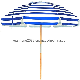  BSCI Factory OEM Promotional Advertising Folding Adjustable Beach Umbrellas Sun Parasols Outdoor UV Resistant Stripe Beach Garden Backyard Coffee Umbrella