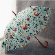  Automatic Open Wooden Straight Stick Walking Umbrella with Full Print