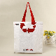  Heavy 100% Cotton Canvas Tote Bag with Red Handle
