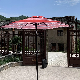  Red Stripes Freestanding Patio Umbrella Outdoor Sun Garden Parasol Restaurant Outdoor Table