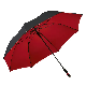 Luxury Black Red Fiberglass Double Layer Auto Open Manual Close Golf Umbrella