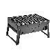  Folding Campfire Grill Camping Fire Pit Portable Charcoal Grill Black