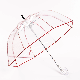  BSCI Factory OEM Promotion Advertising New Invention Red Clear Bubble Poe Umbrellas 43 Arc Transparent Umbrellas Clear Plastic Paraguas for Wedding