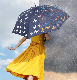  Sophisticated Fancy Elegant Chic Straight Umbrella with Water-Activated Color Printing