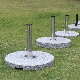 All Weather Parasol Umbrella Square Marble Stone Base Installation Tube Aluminum manufacturer