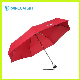  Lightweight Auto Open and Close Red 3 Folding Umbrella