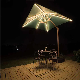  Outdoor Luxury Double Top with LED Light Bar Hydraulic Garden Folding Umbrella
