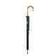  High Quality Windproof Straight Classic Rain Umbrella with Eco Friendly Wood Handle