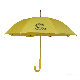  Promotional Yellow Wooden Shaft/Handle/Tips Straight Umbrella with Company Logo Printed