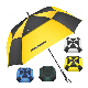  Quality Durable Big Automatic Open Ventproof Wind Resistant Fiberglass Frame and Shaft Straight Golf Umbrella