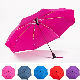  21 Inch 3 Fold Auto Open and Close Straight Custom/Advertisement/Promotional/Gift Pink Rain Umbrella
