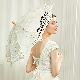  Bamboo Handmade White Cotton Embroidered Vintage Lace Parasols Bridal Floral Wedding Umbrellas for Ladies
