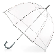  Clear Bubble Umbrella Transparent Dome Coverage Large Windproof and Rainproof Canopy Clear
