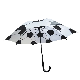 Custom Logo Event advertisement White and Black Football/Soccer Straight Rain Umbrella