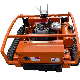 Rubber Crawler Robot Gasoline Self Propelled Garden Remote Control Lawn Mower