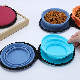  Silicone Dog Travel Food Container Water Feeding Bowl with Zipper