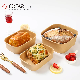  Biodegradable Square Bowl Food Containers Lunch Takeaway Packaging Paper Box