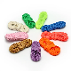 8mm Flat Polyster Multi-Color Shoe Laces with Plastic Tips manufacturer