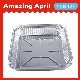  1350ml Disposable Aluminum Foil Container, Kitchenware Cookware Baking Foil Cake Pan Meal Container, Wholesale Takeaway Food Packaging with Lunch Box