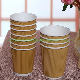  Factory Directly Sale Logo Printed Disposable Ripple Wall Paper Cup for Coffee with Lid