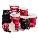  Disposable Double-Layer Scald Proof Coffee Cup with Lide for Takeaway