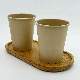 Custom Printing Logo Bamboo Pulp Cup Biodegradable Disposable Kraft Paper Coffee Cup manufacturer