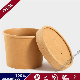  Take out Soup Containers Cup Disposable Kraft Paper Bowl with Lid