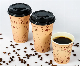  China Manufacturer Single Wall Paper Disposable Coffee Cups with Lid for Hot Iced Coffee