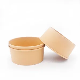 Manufacturer Personalized Disposable Kraft Paper Bowl Take Away Salad Bowl with Lid