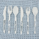  Disposable PLA Spoon Fork Set Fork Knife and Spoon Set Spoons Forks and Knives for Events