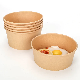  Custom Printed Disposable Take Away Hot Soup Bowls, Kraft Paper Soup Cup with Paper Lid