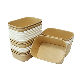 Eco Friendly Packaging Takeaway Takeout Square Salad Bowls Paper Food Container with Lid manufacturer