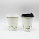  8 Oz 12 Oz 16 Oz Custom Printing Logo Double Wall Paper Cup with Lid for Coffee