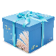  Customize Christmas Design Paper Packaging Cake Boxes Luxury Wedding Birthday Tall Cake Boxes with Handle