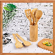 Kitchen Tools Organizer Natural Bamboo Utensil Holder for Cooking Utensils