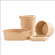  Soup Paper Cup Custom Service Food Grade 16/32 Oz Soup Kraft Paper Cup with Lid