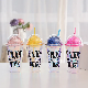  Wholesale Coffee Cup Double Wall 16oz BPA Plastic Dome Cup with Glitter Paper Insert