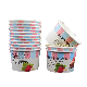 Biodegradable Paper Ice Cream Cups Printing Custom Kraft Paper Ice Cream Cup and Lid
