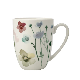  Flower Pattern Ceramic Coffee Tea Mugs Handmade Stoneware Cups in Bulk